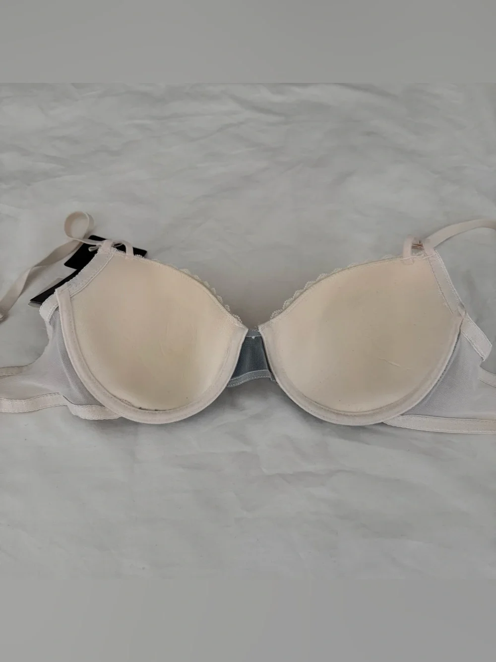 NWT Marilyn Monroe Teal Blue Lace Push Up Bra 36B Retro Boudoir Lingerie